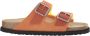 Birkenstock Oranje Sandalen met Suède Rand Kurk Zool Orange Heren - Thumbnail 1