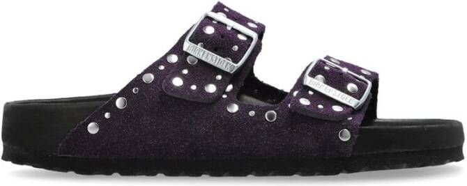 Birkenstock Paarse Suède Instap Sandalen Purple Dames