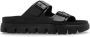 Birkenstock Zwarte Leren Verstelbare Strap Sandalen Black Dames - Thumbnail 19