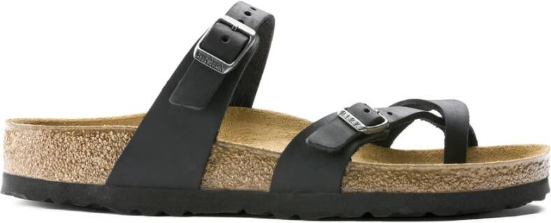 Birkenstock Platte Sandalen Black Dames