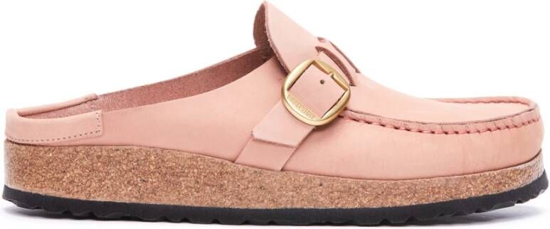 Birkenstock Roze Suède Sliders met Gesp Pink Dames