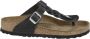 Birkenstock Gizeh Leren Sandalen Gevlochten Zwart Leer Leder - Thumbnail 18