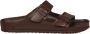 Birkenstock Chocoladebruine Dubbele Band Sandalen Brown Unisex - Thumbnail 16