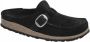 Birkenstock Zwarte Leren Pantoffels Herfst Winter Black - Thumbnail 1