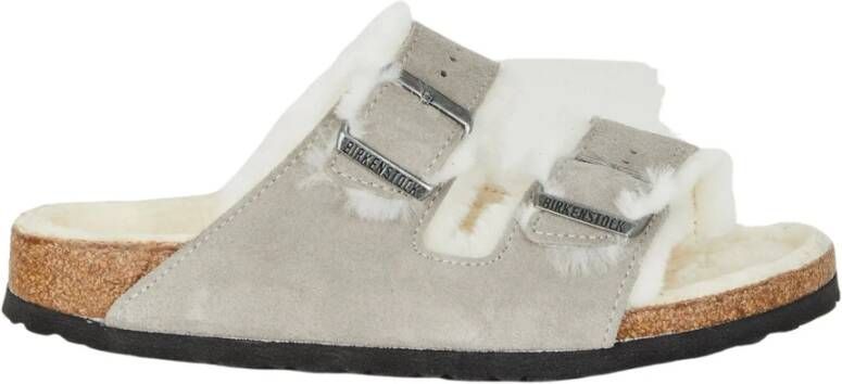 Birkenstock Schuifregelaars Grijs Dames