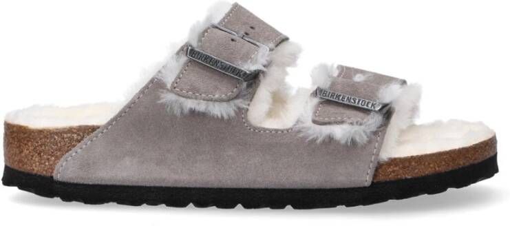 Birkenstock Schuifregelaars Grijs Dames