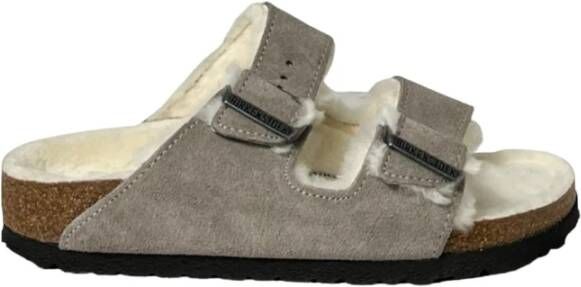 Birkenstock Schuifregelaars Grijs Dames