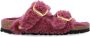 Birkenstock Shearling Big Buckle Sandalen in Berry Crush Pink Dames - Thumbnail 1