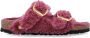 Birkenstock Shearling Big Buckle Sandalen Purple Dames - Thumbnail 1