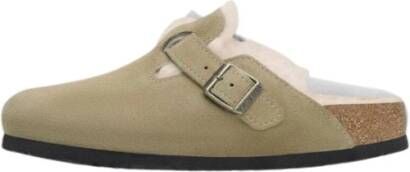 Birkenstock Shearling Boston Model Sandalen Beige Heren