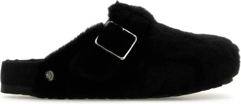 Birkenstock Shearling Boston Slippers Black Heren