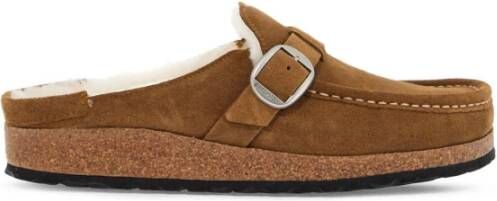 Birkenstock Shearling Buckley Mules Brown Dames