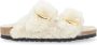 Birkenstock Shearling Gesp Sandalen Beige Dames - Thumbnail 1