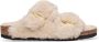 Birkenstock Shearling gesp sandalen in eierschaal Beige Dames - Thumbnail 1