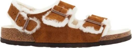 Birkenstock Shearling Sandalen Brown Heren