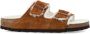 Birkenstock Shearling Sandalen met Kurk Voetbed Brown Dames - Thumbnail 1