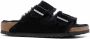 Birkenstock Shearling Suède Leren Sandalen Black Dames - Thumbnail 1