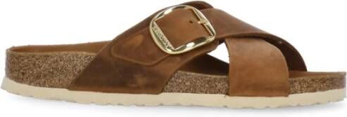 Birkenstock Sliders Bruin Dames