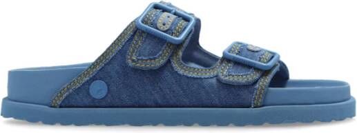 Birkenstock Slippers Arizona Stone Washed Blue Dames