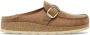 Birkenstock Stijlvolle Mocassin Clog met Grote Gesp Beige Dames - Thumbnail 1