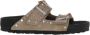 Birkenstock Studded Suede Flat Sandals Beige Dames - Thumbnail 1