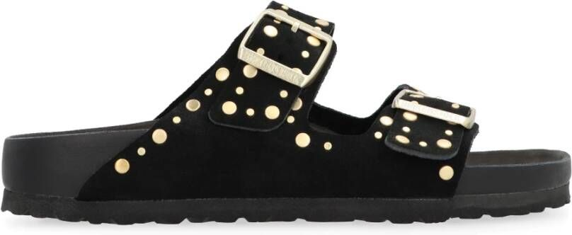 Birkenstock Studded Suède Slides Black Dames