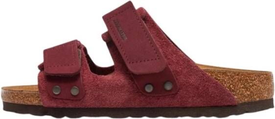 Birkenstock Suede Anatomische Sandalen met Verstelbare Banden Purple Heren