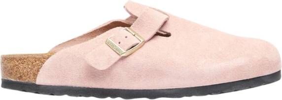 Birkenstock Suède Muiltjes met Zijgesp Sluiting Pink Heren