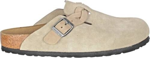 Birkenstock Suède sandaal met verstelbare gespsluitingen Beige Dames