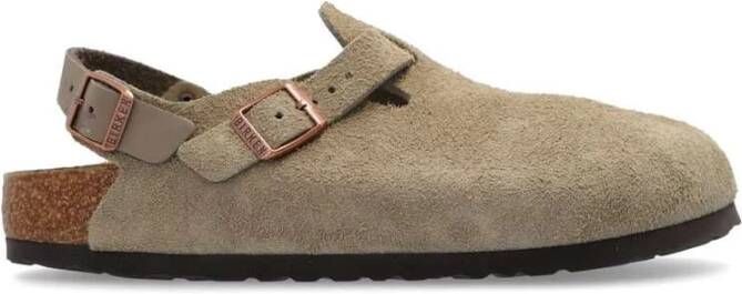 Birkenstock Taupe Suède Amandel Teen Gesp Schoenen Green Heren