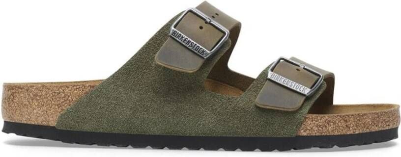 Birkenstock Vegan Arizona Slipper Schoenen Green Heren