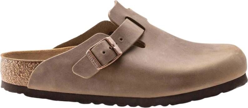 Birkenstock Tijdloze Klassieker Boston Waxy Leather Beige Unisex