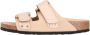 Birkenstock Nubuck Leren Sandalen met Verstelbare Banden Beige Dames - Thumbnail 7