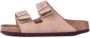 Birkenstock Verstelbare Logo Sandalen Rubberen Zool Beige Dames - Thumbnail 8