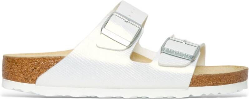 Birkenstock Witte Glanzende Sandalen White Dames