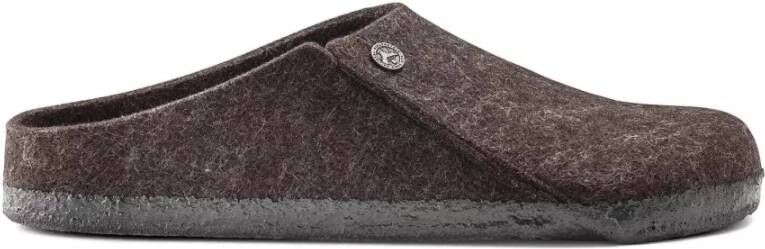 Birkenstock Wolvilt Slipper met Uitneembaar Voetbed Brown Heren