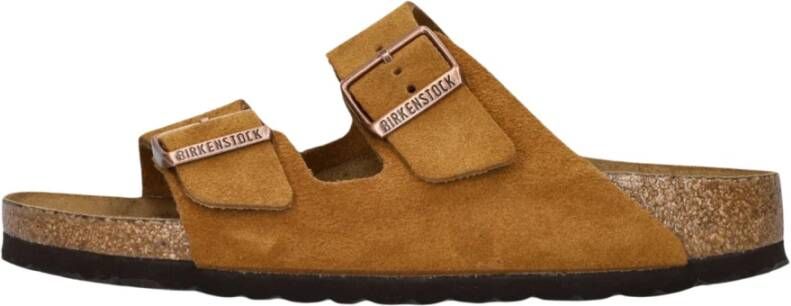 Birkenstock Zomer Suede Slippers Arizona Sue Brown Dames