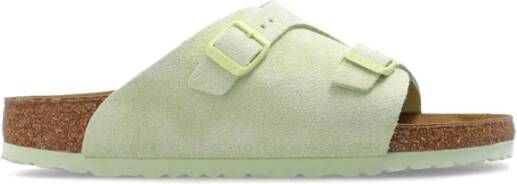 Birkenstock Zurich BS suède slides Green Dames