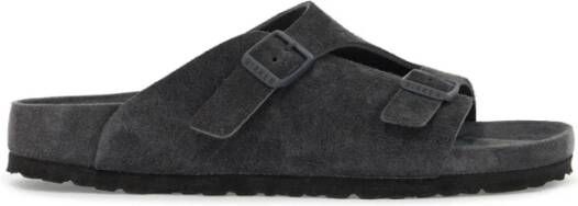 Birkenstock Zürich Slides met smalle pasvorm Gray Heren