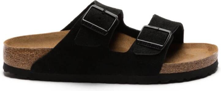 Birkenstock "Zwarte Arizona SFB Sliders" Zwart Dames