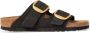 Birkenstock Zwarte Big Buckle Nubuck Sandalen Black Dames - Thumbnail 1