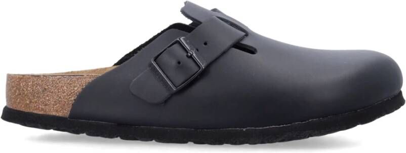 Birkenstock Zwarte Gesloten Klomp Schoenen Comfortabele Stijl Black Heren