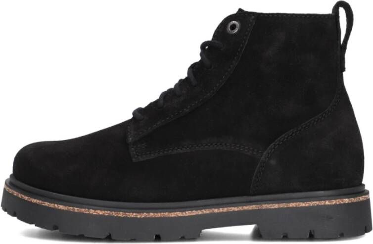 Birkenstock Zwarte Lace Mid Boots voor Vrouwen Black Dames