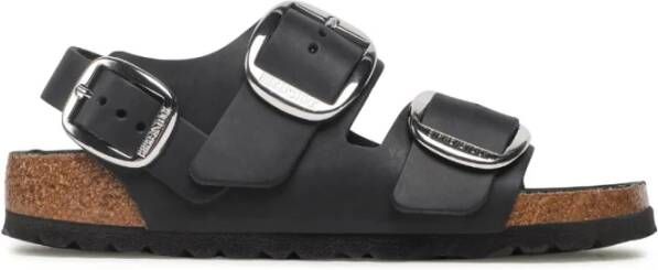 Birkenstock Zwarte Lage Sandalen voor Dames Black Dames