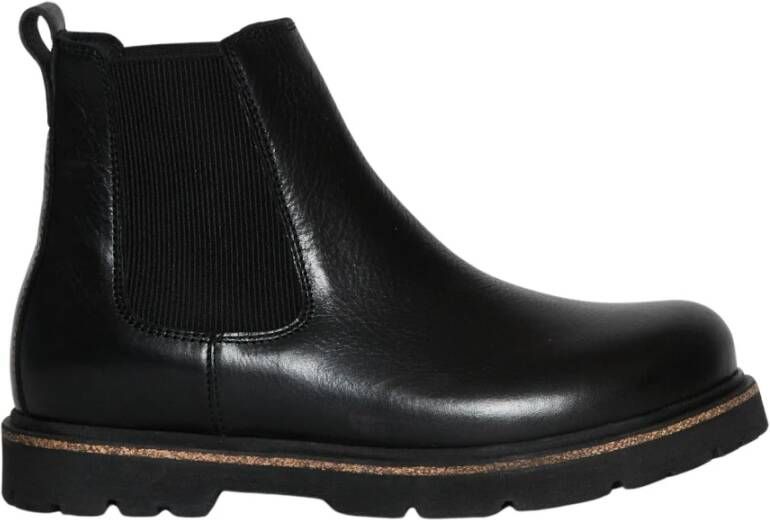 Birkenstock Zwarte leren Chelsea boots Black Heren