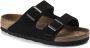 Birkenstock Zwarte Leren Zomer Slippers voor Vrouwen Black Dames - Thumbnail 2