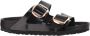 Birkenstock Zwarte Leren Verstelbare Sandalen met Gouden Gespen Black Dames - Thumbnail 1