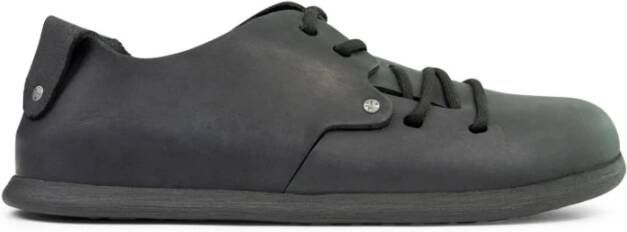 Birkenstock Zwarte leren veterschoen Black Heren