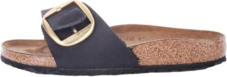 Birkenstock Zwarte Logo Zijgesp Sandalen Black Dames