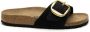 Birkenstock Zwarte Madrid Big Buckle Sandalen Black Dames - Thumbnail 1